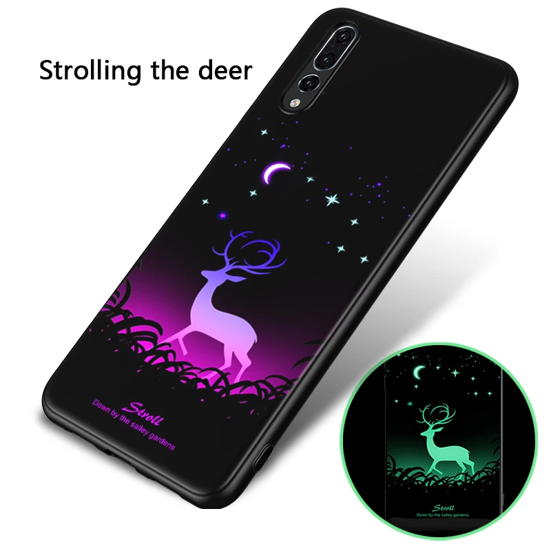 Huawei P20 Lite чехол Световой волк Cose для huawei Pro P10 Honor 10 Звездное Небо звездное Мягкие TPU