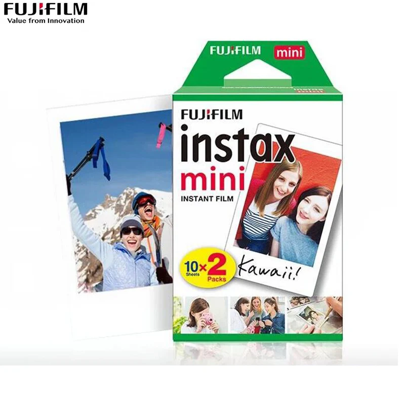 Оригинальные пленки 20 шт. Fujifilm Instax mini 8 с белыми краями 3 дюйма для мгновенной