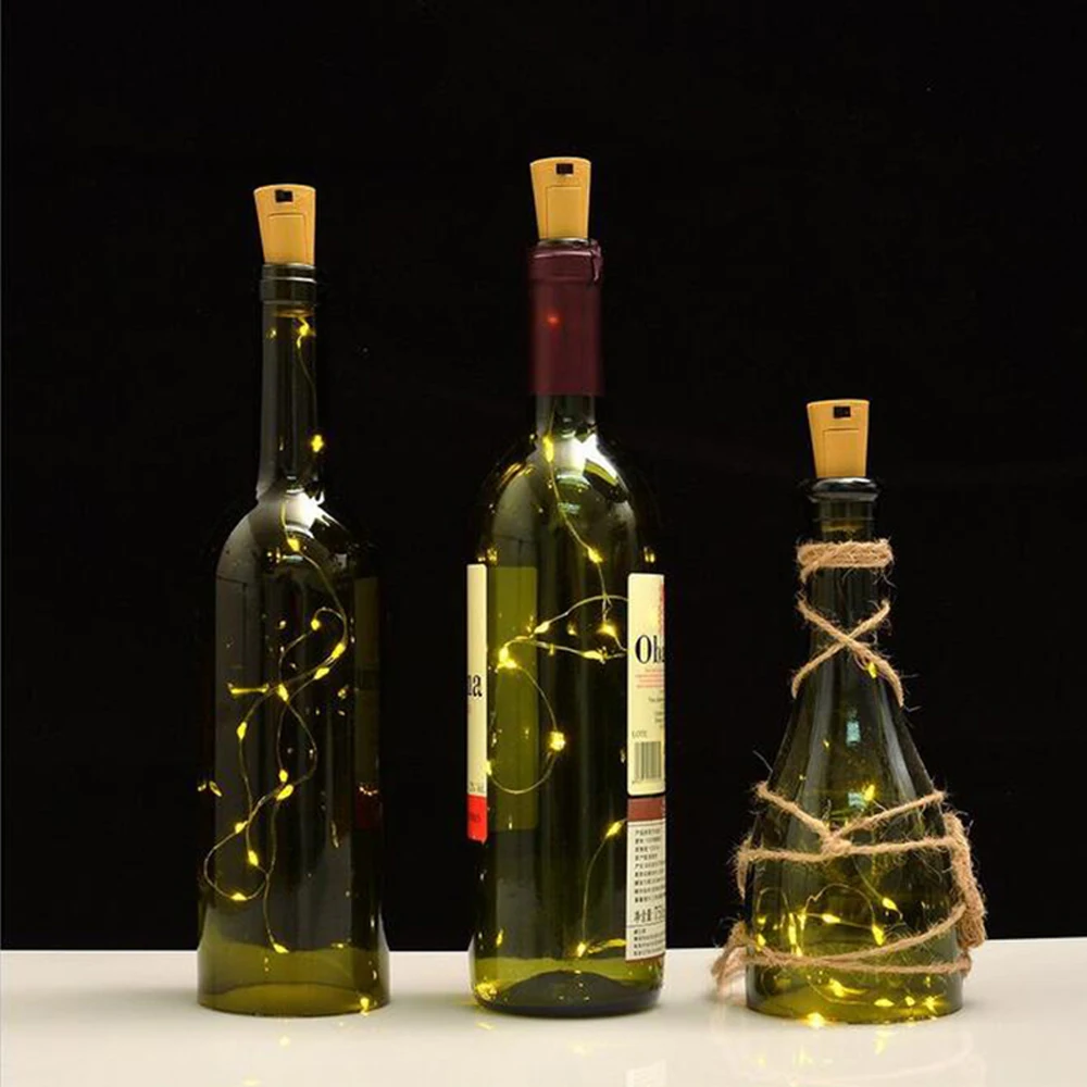 2 м 20LED лампа пробковая форма бутылка затвор свет стекло вино светодиодные