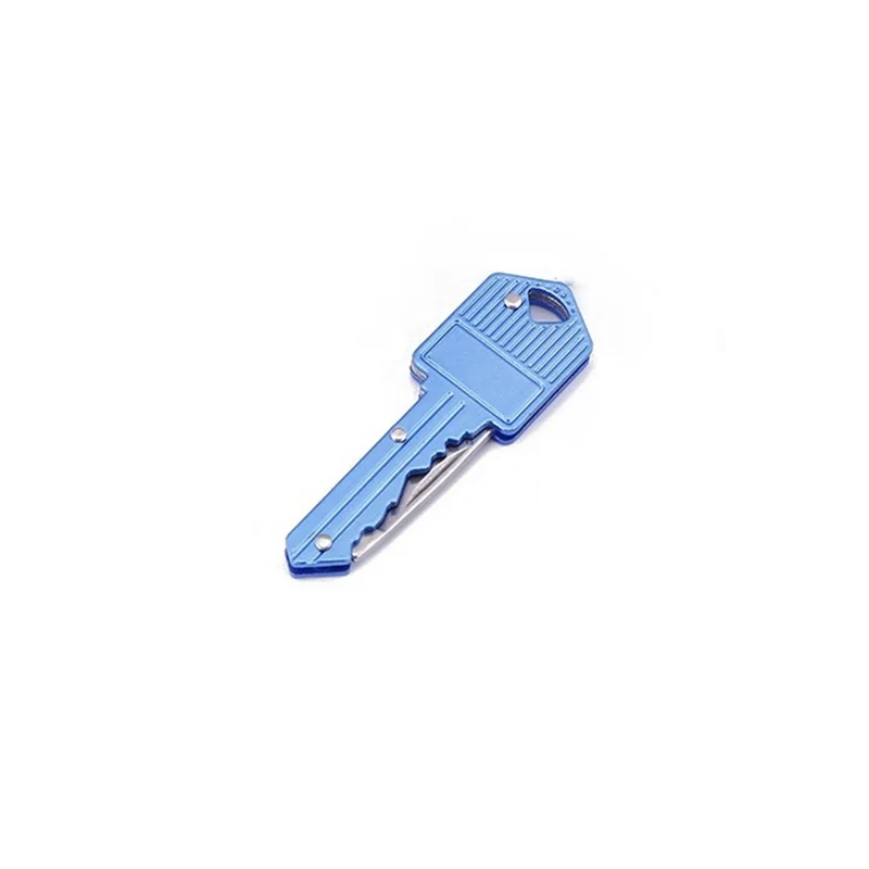 Blue 1 шт. мини-карман, Портативный Ключ-нож, бумажный резак для дерева, открывалка для букв, школьные офисные канцелярские принадлежности, полевой брелок, подарок - Цвет: Blue
