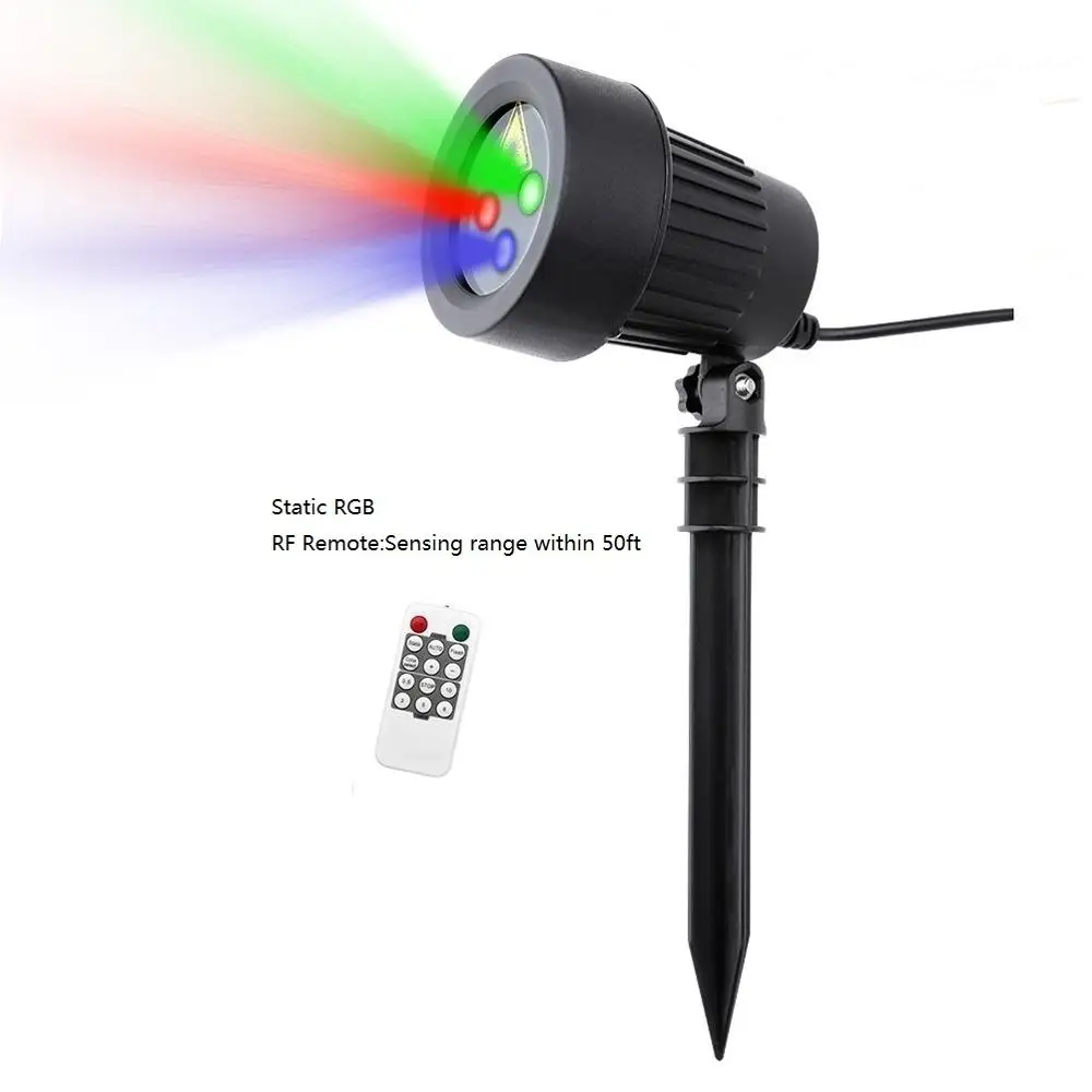 Рождественский лазерный светильник RGB Star Motion проектор открытый красный зеленый синий душ украшение сада Водонепроницаемый Рождественский праздничный светильник ing - Цвет: Static RGB