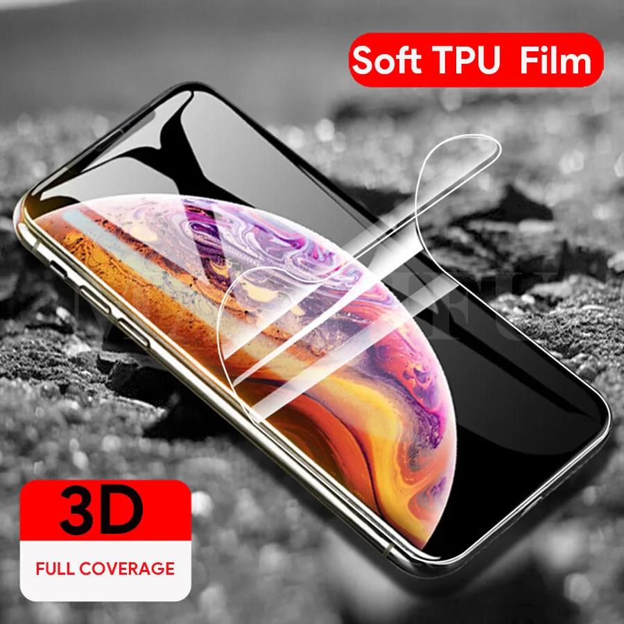 6D мягкая Гидрогелевая силиконовая ТПУ пленка для apple iphone 11 Pro XS Max XR iphone X 7 8 Plus Защитная Гидрогелевая пленка