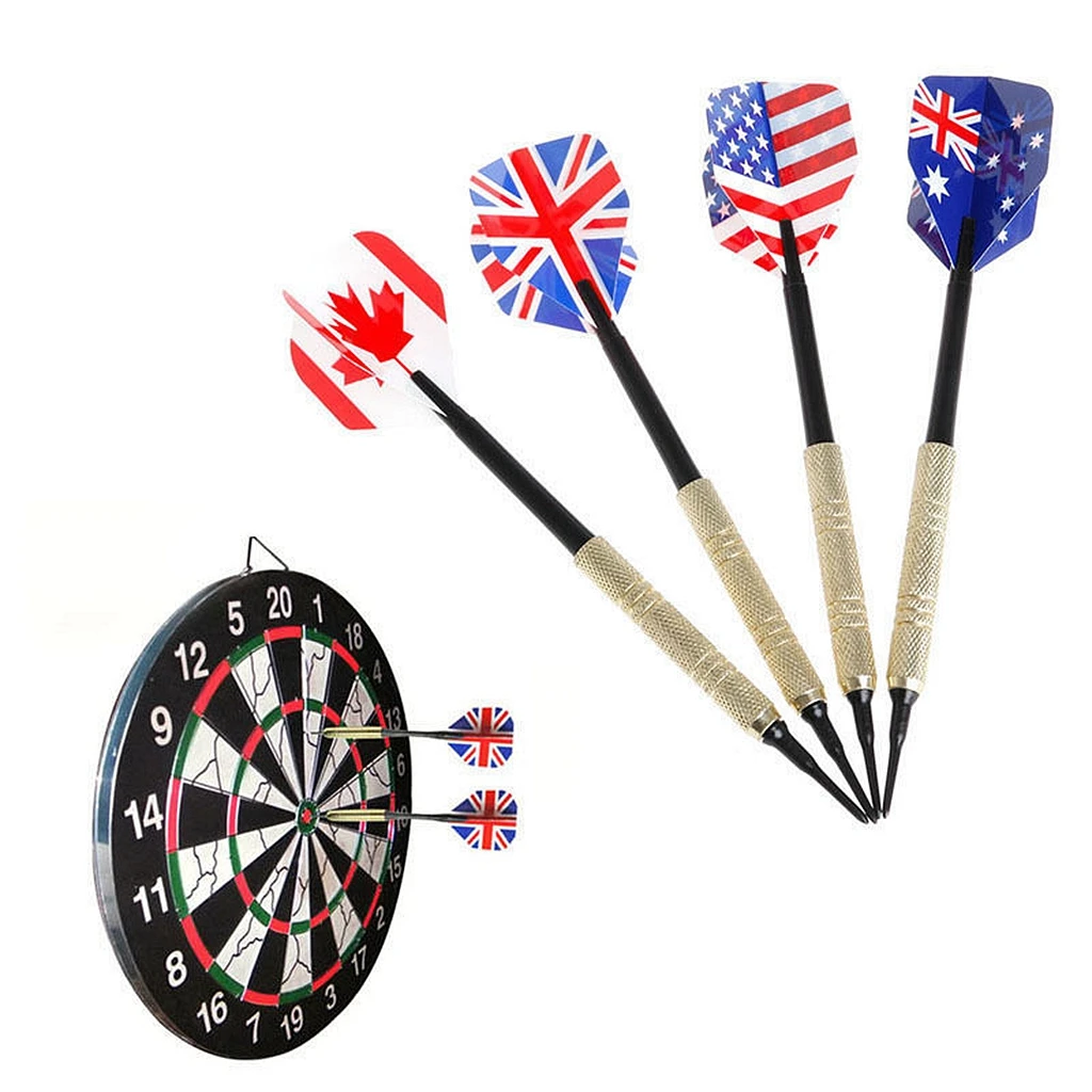 

Professional 12 Pieces 14 Grams Soft Tip Darts Set with Extra Plastic Tips for Electronic Dartboard Accessories