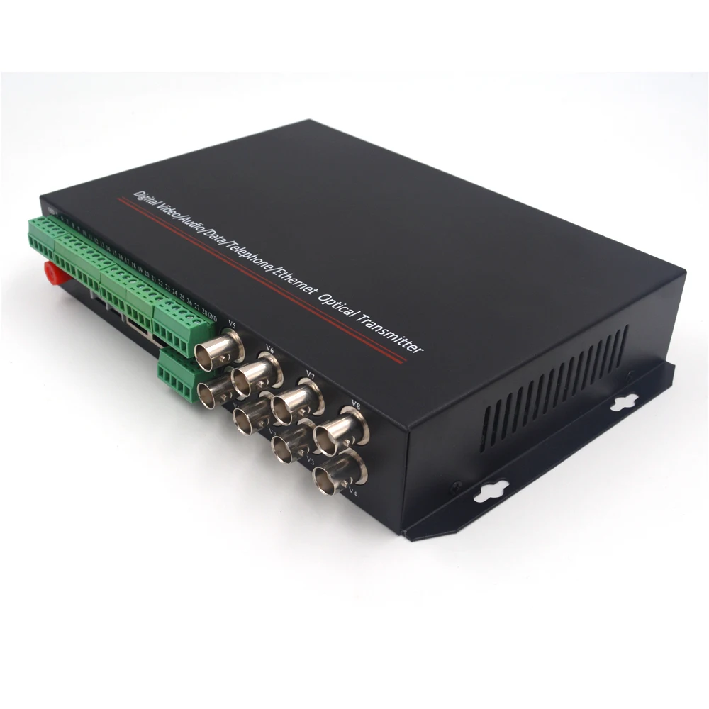 Видео/Ethernet/данные RS422/8 контактный волоконно оптический медиа конвертер