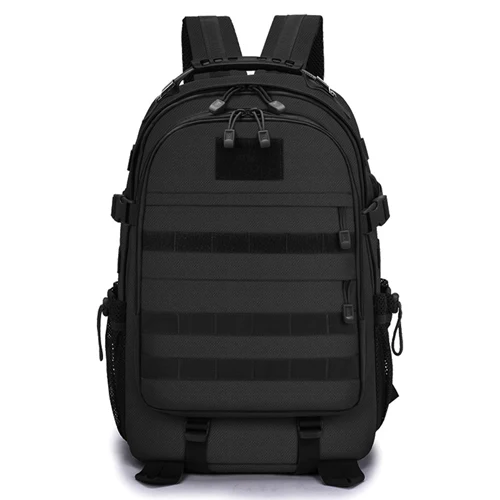BLACK 35L/40L тактический рюкзак Для мужчин 15 дюймового ноутбука зарядка через usb армии мешок большой Ёмкость водостойкий открытый рюкзак - Цвет: BLACK