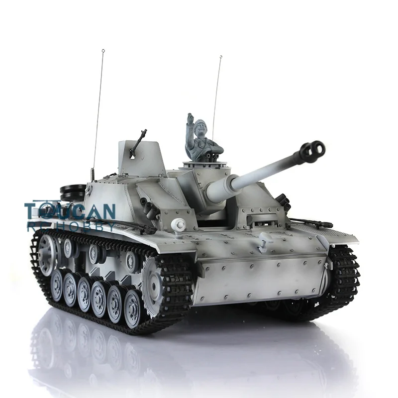 1/16 весы Heng длинный Зимний снег Немецкий Stug III RTR RC Танк модернизированная