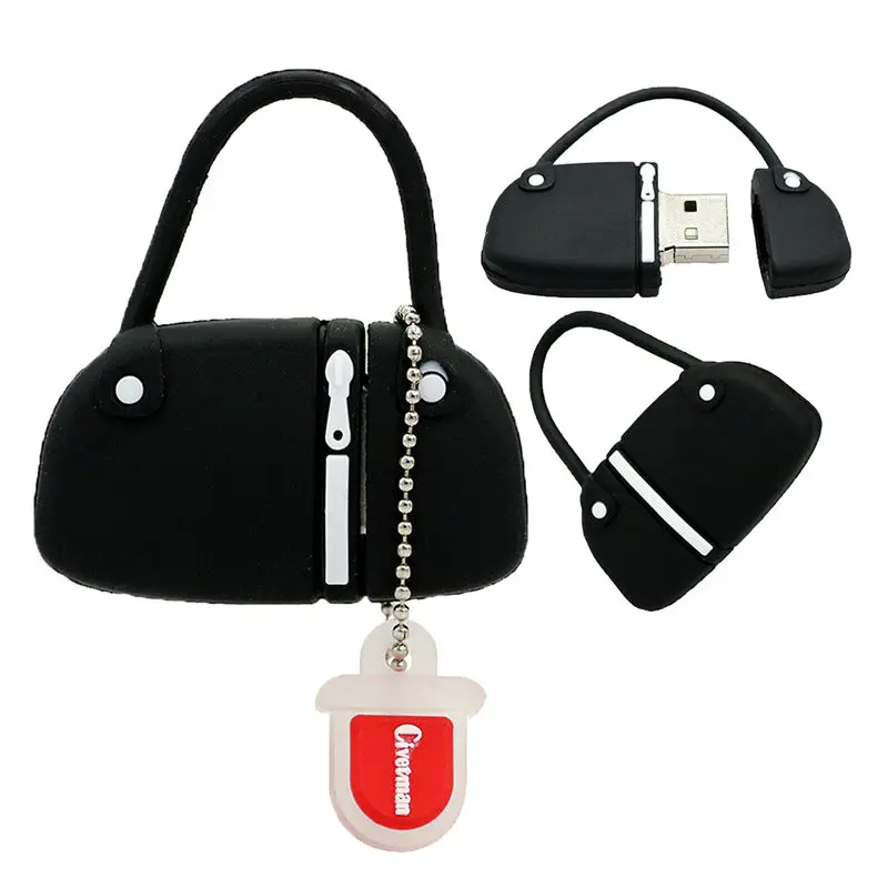 USB 2,0 Сумочка Минни USB флеш-накопитель дамская сумочка u-диск 8 ГБ 16 ГБ 32 ГБ 64 Гб внешний накопитель памяти подарок - Цвет: Black