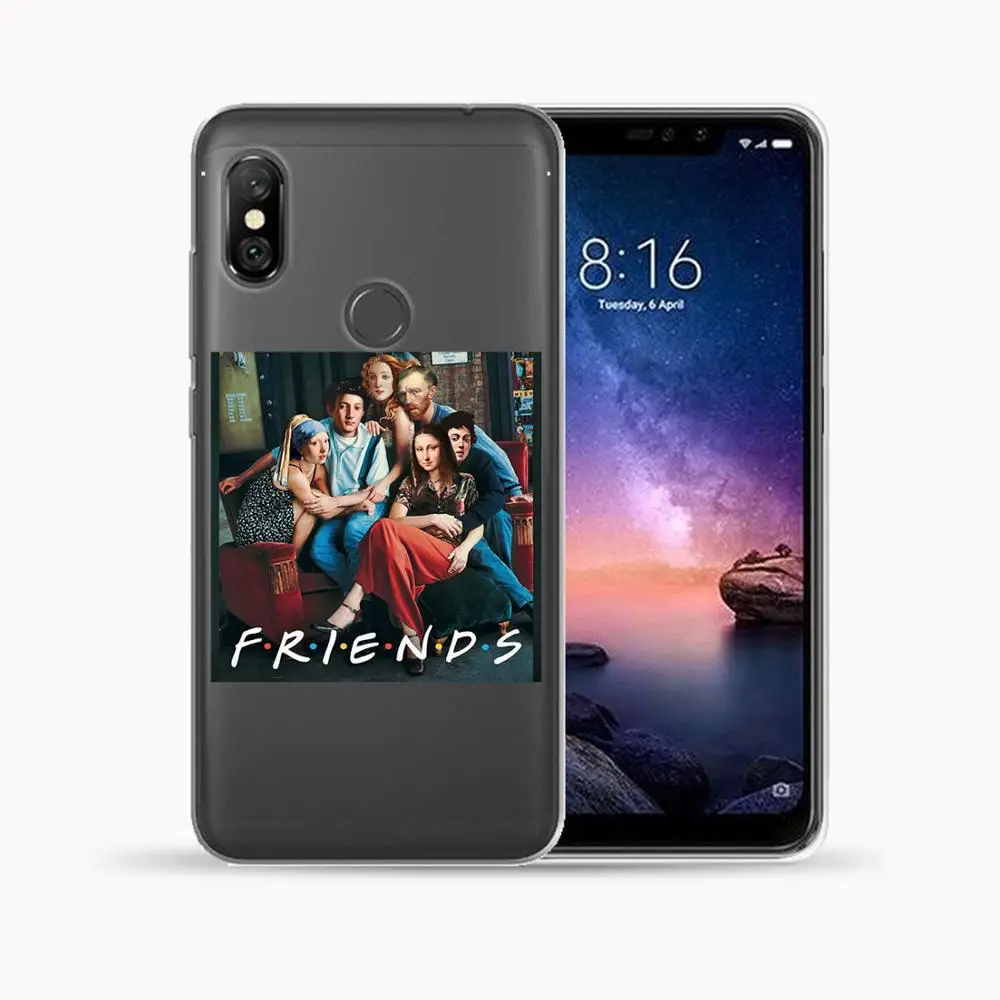 Чехол для Xiaomi Mi A1 A2 8 Lite 9 Pocophone F1 5X 6X Забавный мягкий чехол из ТПУ с Моной Лизой