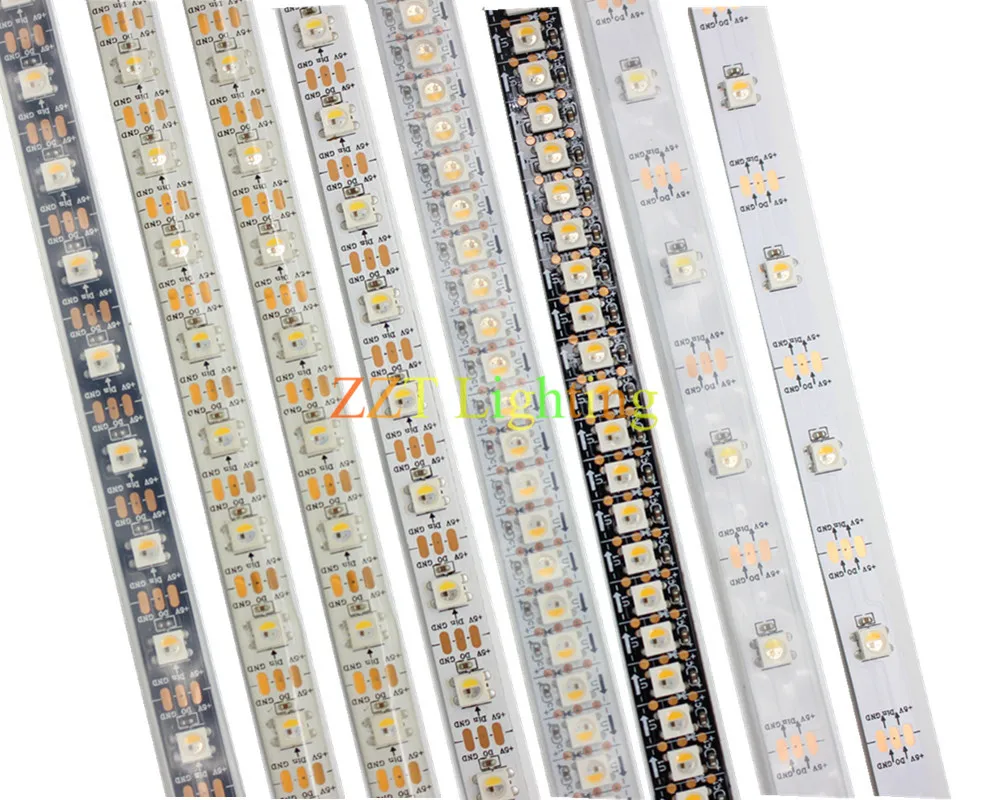1 м/5 м SK6812(аналогичный ws2812b) RGBW RGBNW WW 4 в 1 30/60/144 светодиодов/пикселей/м; индивидуальная Адресуемая Светодиодная лента IP20/IP65/IP67 DC5V