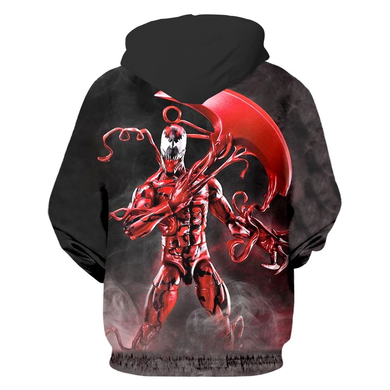

OGKB men's new 3D printing color pattern street clothing hoodie red Venom casual oversized 5XL men's pullover