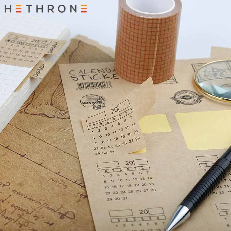 Креативный стикер Hethrone из 2 предметов с вечным календарем ежедневник органайзер