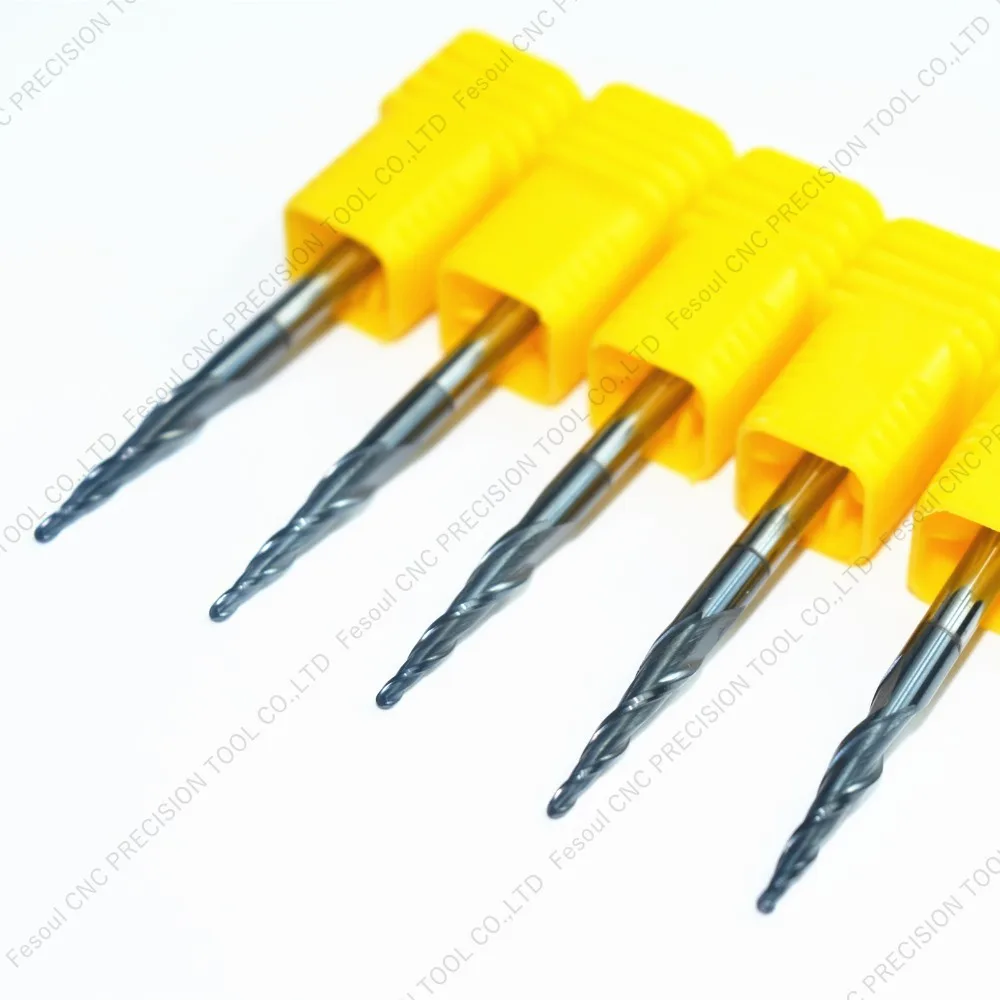 R0.25 & R0.5 R0.75 R1 5PCS HRC55 Бесплатная доставка cnc карбид вольфрама tialn покрытием 2 флейты