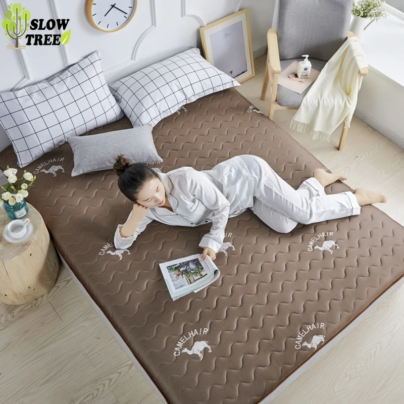 

Slow Forest 21% Natural Latex Queen Mattress Tatami Mat 10cm Thickness Knitted Cotton Student Dormitory Bed Mat Without Pillow