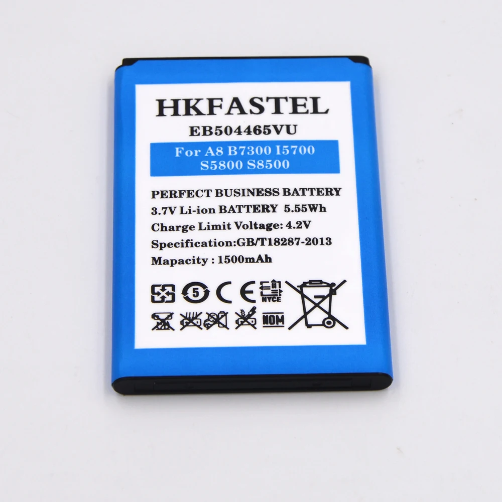 Новый аккумулятор EB504465VU для сотового телефона Samsung A8 B7300 GT-B7300 i8910 GT-i8910 i5700 S5800 S8500