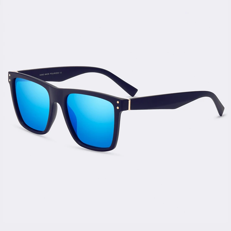 C04Blue AOFLY, Мужские поляризационные солнцезащитные очки, винтажные, мужские солнцезащитные очки, полароидные линзы, модные, брендовые, дизайнерские очки, Oculos Gafas De So AF8033 - Цвет линз: C04Blue