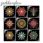 Квадратный кабошон для фотосъемки с плоским основанием, красивые светильник ные узоры для затенения цветов, 12 мм20 мм25 мм30 мм, фурнитура FB0009