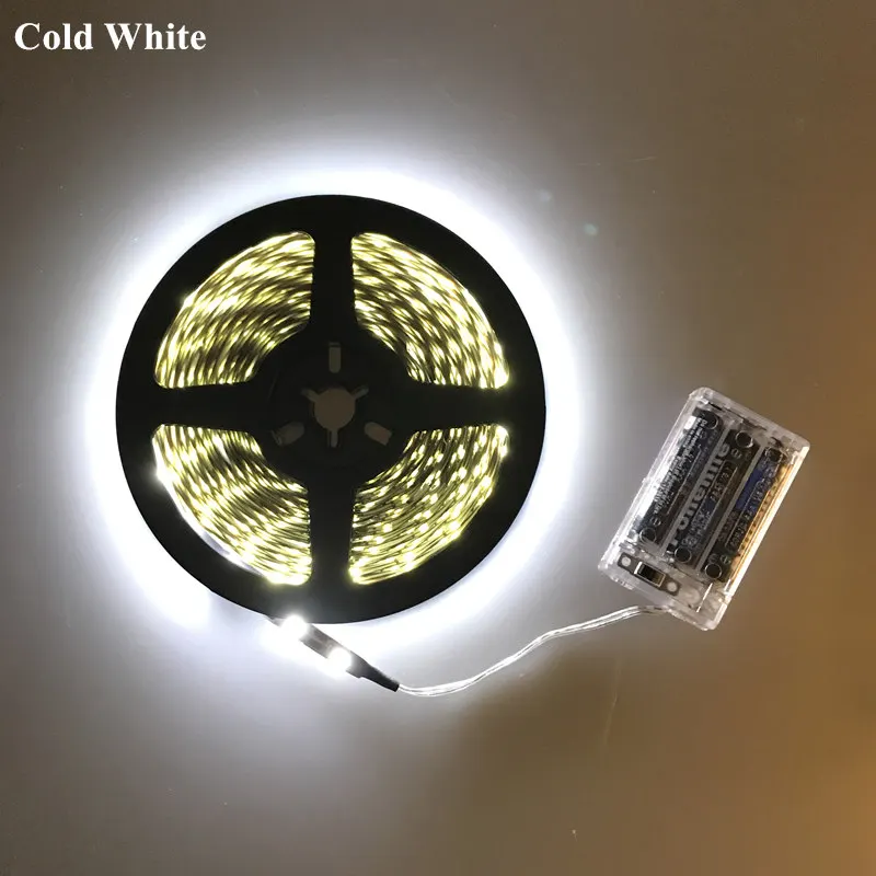 5V 2835 5050 LED Strip Light 60LED/m USB Battery Power Flexible LED Tape Lights White/Warm White TV Backlight Home Decoration