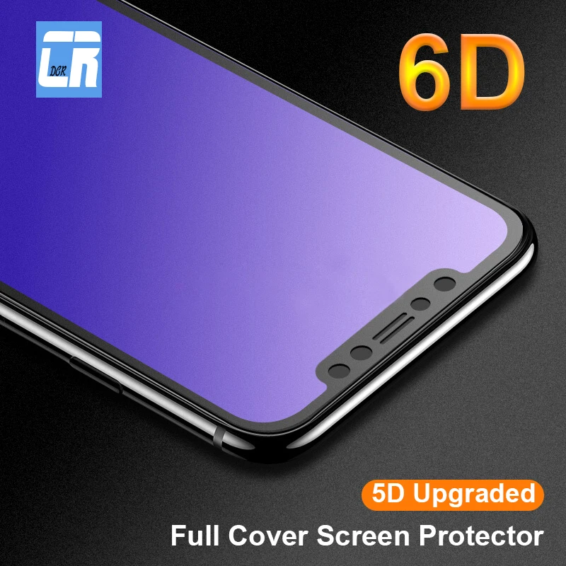6D защита для экрана с изогнутыми краями закаленное стекло iPhone 11 pro X XS MAX XR 8 7 6 6s Plus