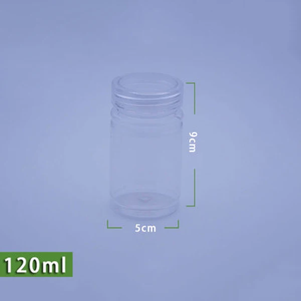 100 шт. 120 мл прозрачные бутылки из ПЭТ капсулы/таблетки/порошок/витамин/конфеты