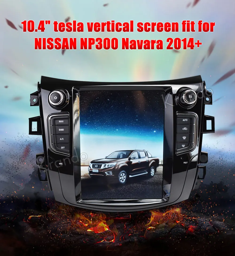 Krando android автомобильный gps 8,1 10," Tesla вертикальный экран радио для NISSAN NP300 Navara+ навигационная мультимедийная система wifi A/C