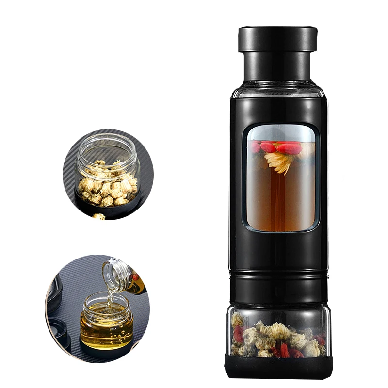 Стеклянная бутылка для воды чайные Infusers с чайным контейнером белка лимона