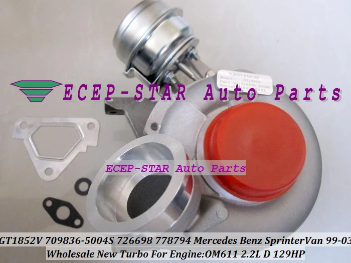 Турбокомпрессор GT1852V 709836 5004S 726698 778794 для Mercedes benz Sprinter Van 211 311CDI 411CDI 1999 03 OM611 2.2L