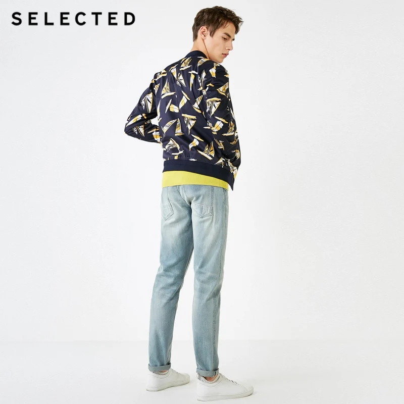 Новая мужская верхняя одежда с Бейсбольным воротником и принтом пальто шикарные