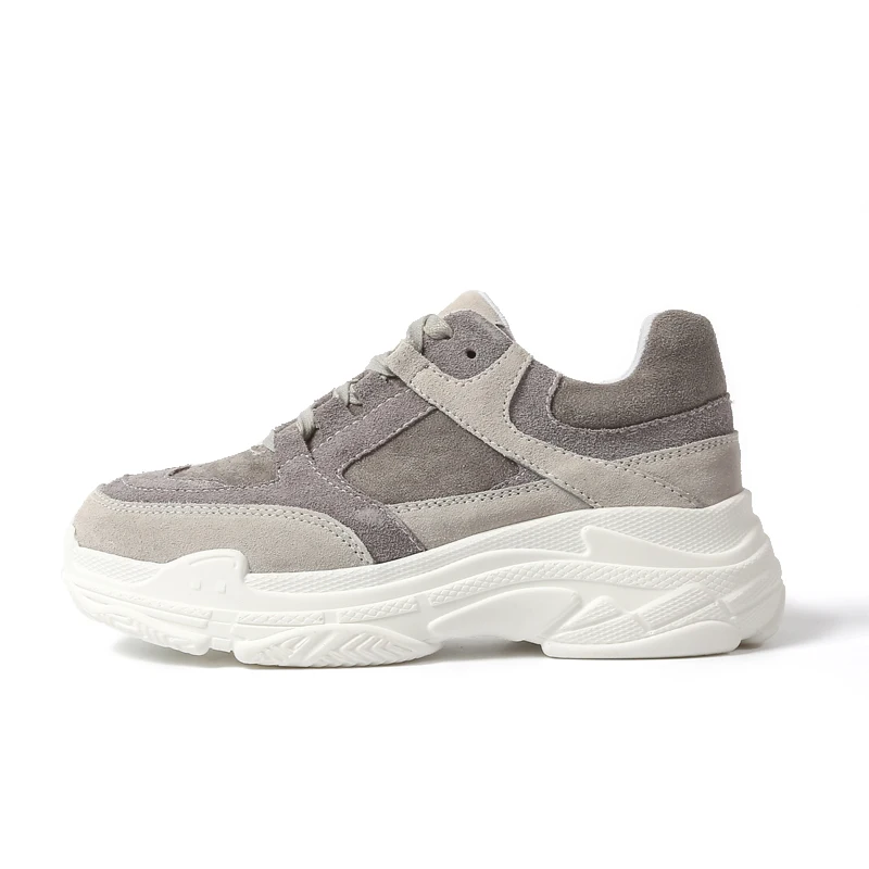 Женские кроссовки повседневные замшевые на плоской платформе Chaussures Femme A10-24 2019 |