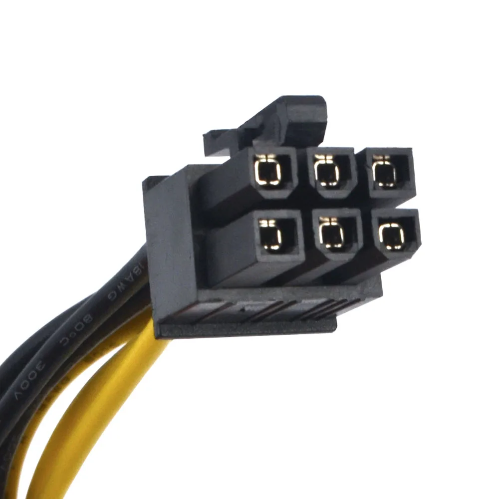 Kebidu PCI E Экспресс кабель питания 50 см двойной блок Блок 6 pin ATX 18AWG адаптер psu