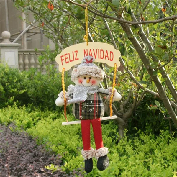 Детская Рождественская игрушка выдвижной Рождественский Санта/Снеговик/кукла