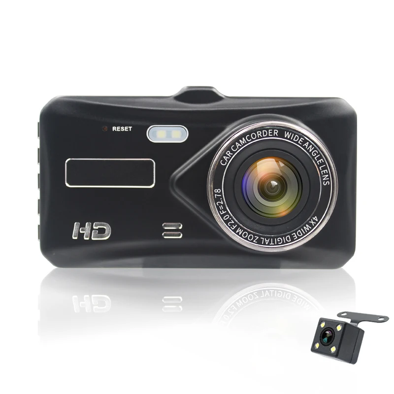 ANSTAR 4 дюймовый сенсорный Автомобильный видеорегистратор HD 1080P Двойной объектив