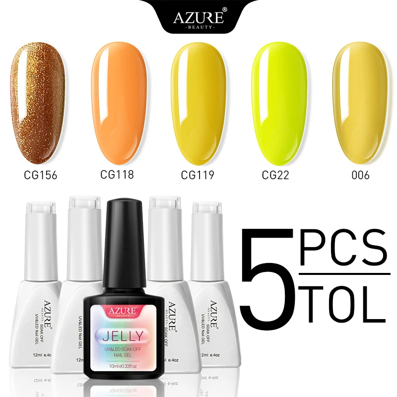 Azure beauty 5 шт./лот фиолетовый цвет серия УФ Гель лак гибридный Полупостоянный