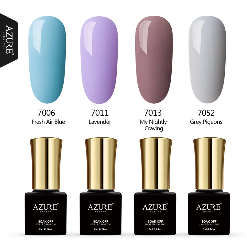 AZURE BEAUTY Гель-лак для ногтей Гель-лак UV Led Soak Off 4 шт./лот Гибридный лак комплект гель-лака Vogue лазурный гель лак-эмаль для ногтей - Цвет: 3