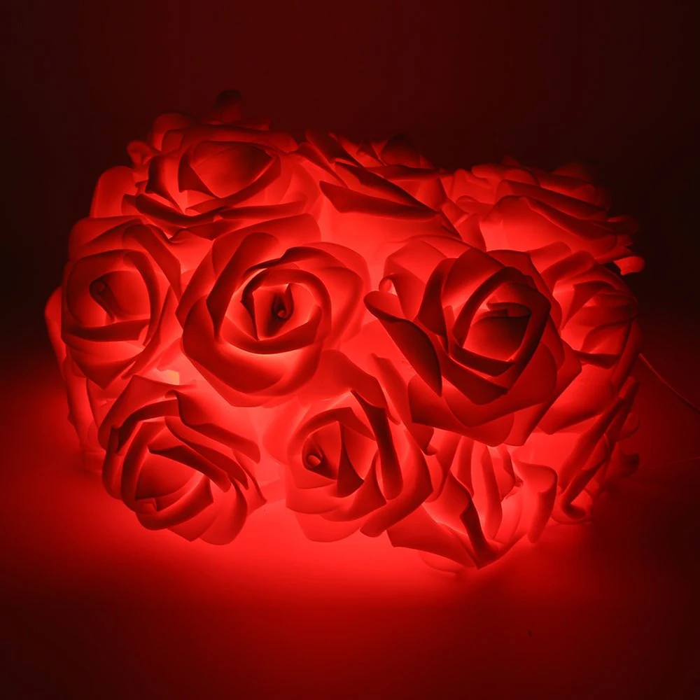 1,5 м 10 светодиодный розовый цветок рождественские гирлянды с батарейками Праздник Валентина Свадебные украшения Цветочные луковицы светодиодный светильник