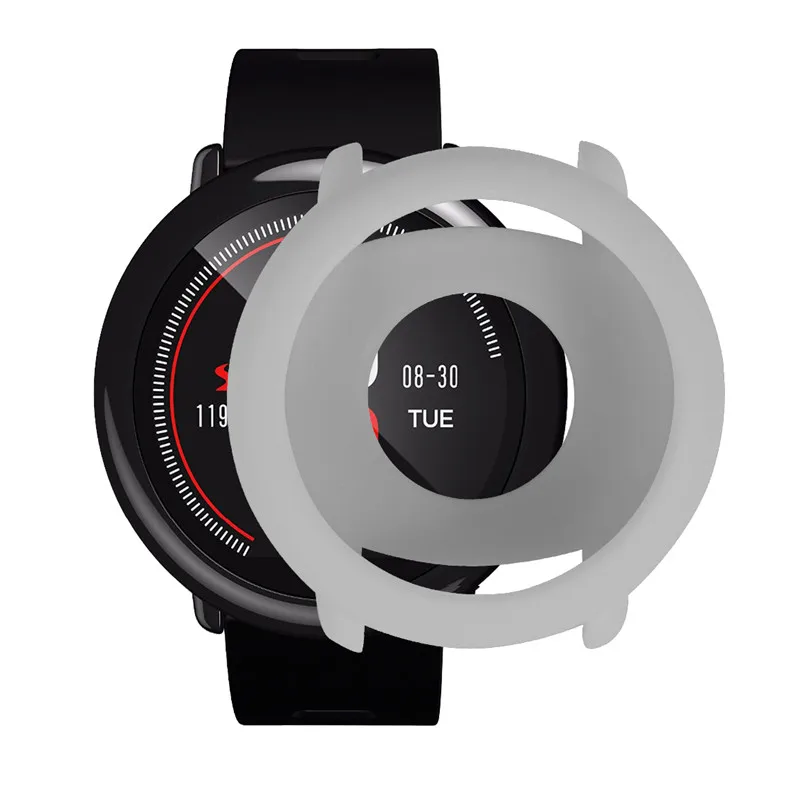 4в1 Huami Amazfit Pace ремешок силиконовый спортивный ремешок на запястье часы браслет+ Силиконовый мягкий водонепроницаемый корпус для камеры+ стеклянный протектор экрана
