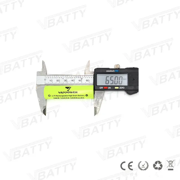 18650 30A Vap power 3000mAh 3,7 V 30 amp литий-ионная аккумуляторная батарея для электронных сигарет(1 шт