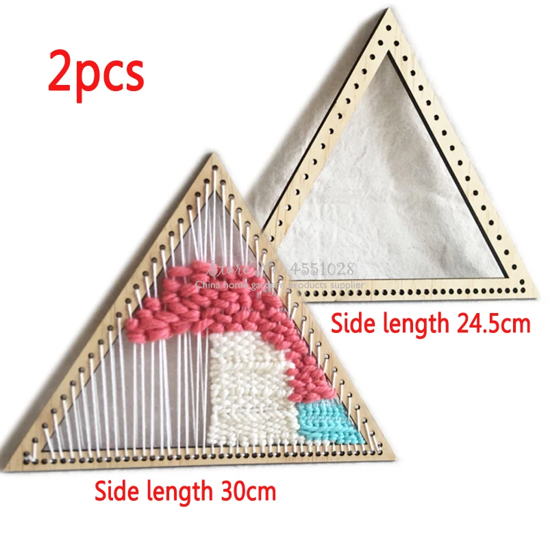 2 шт. треугольная деревянная ручная тканая рамка набор гобелен украшение в виде