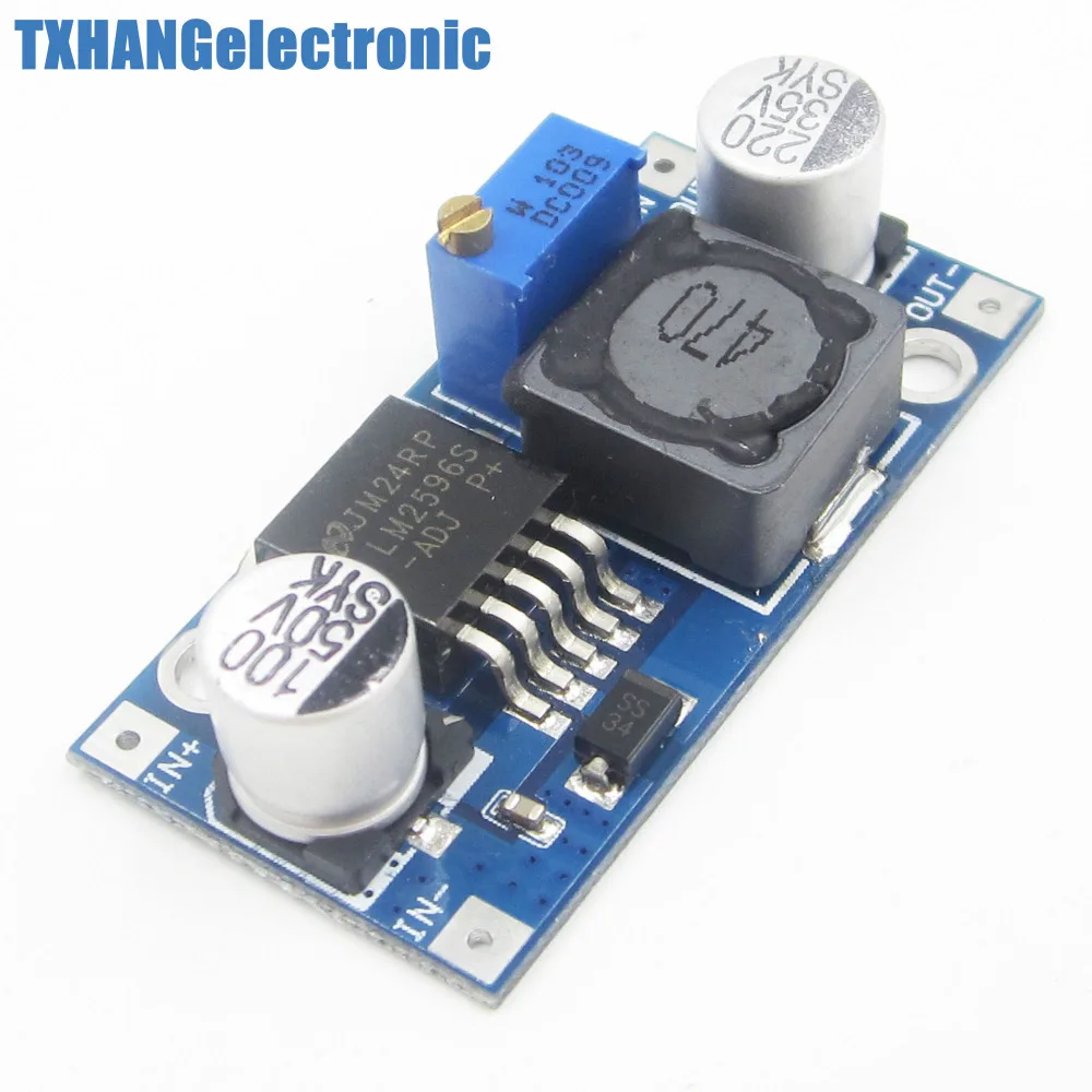 1 шт. Новый Регулируемый понижающий модуль LM2596 DC-DC | Электронные компоненты и
