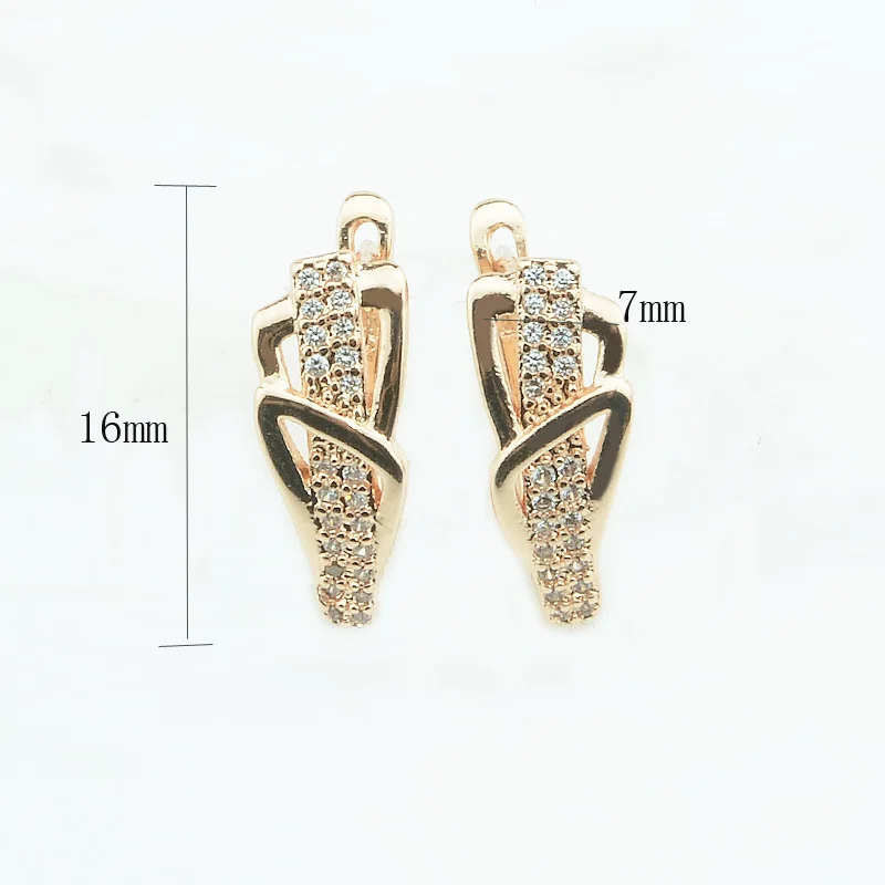 Женские серьги подвески с фианитом двухрядные золотого цвета 585 пробы|dangle drop