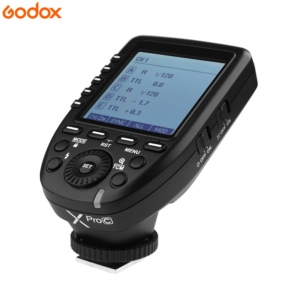 Godox XPro C Flash Trigger передатчик с E TTL II 2 4G Беспроводная X СИСТЕМА HSS ЖК экран для Canon 750D 760D
