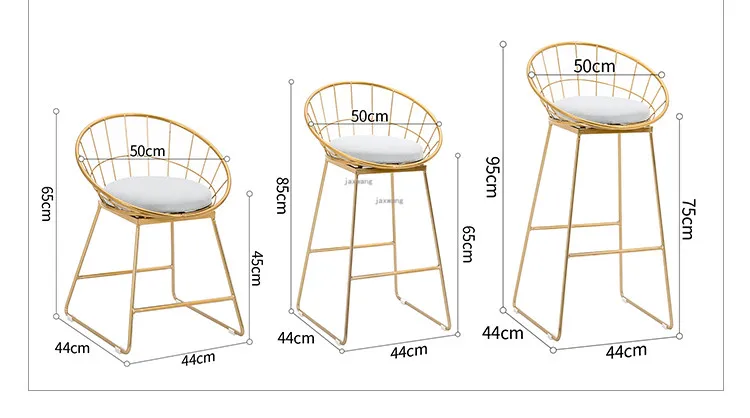 Современный простой барный стул из кованого железа, барный стул, золотой высокий стул, современный обеденный стул, железный стул для отдыха, скандинавский барный стул, обет