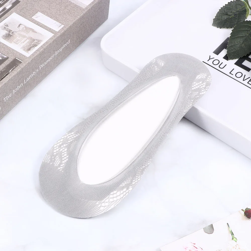 Fashion Low Cut Boat Socks Flexible Non-slip Anti-skid Invisible Soft Women Cotton Silicone Lace Hot | Женская одежда