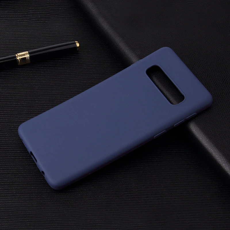 Чехол для телефона для samsung Galaxy S10e S10 S9 S8 плюс S7 край A8 A6 плюс A9 A7 A750 A6S A8S A8 A9 Star Lite матовый чехол из ТПУ - Цвет: Dark Blue