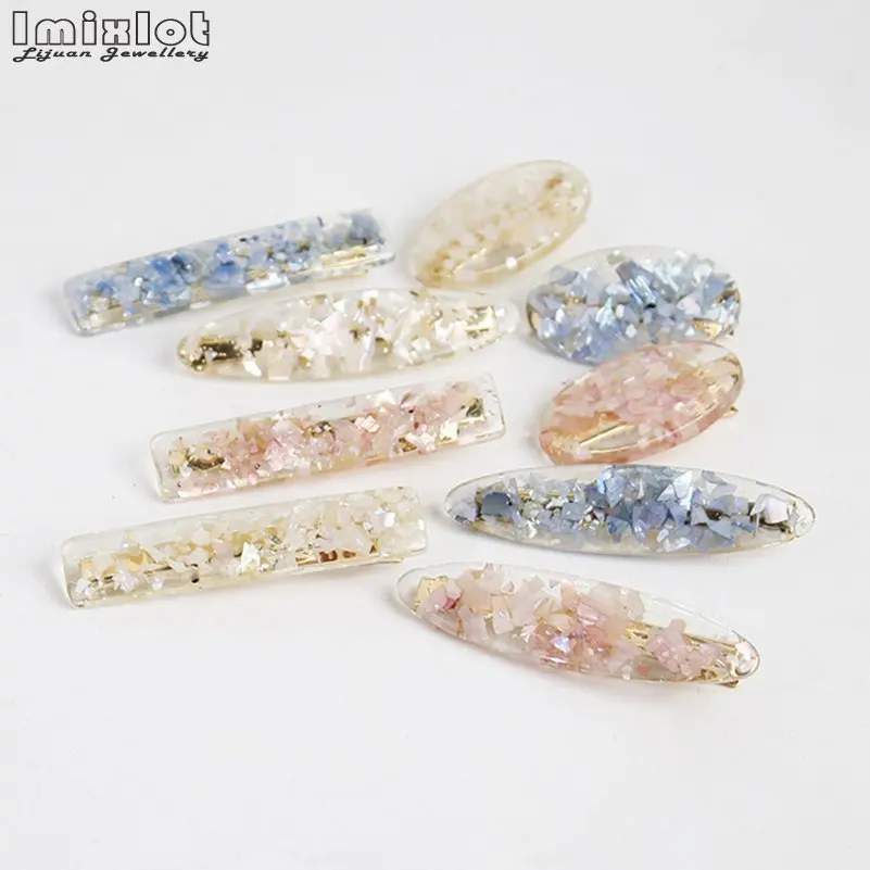 Japanese Style Women Girls Shell Hairpin Hair Clip Oval Waterdrop Shape Acetate Pins Hairgrips Accessories Barrette |