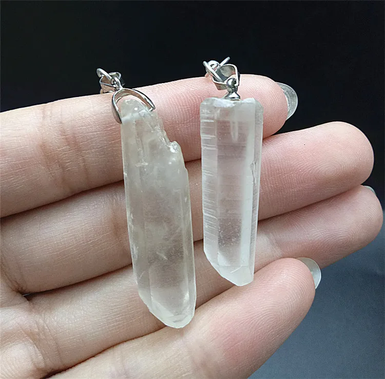 1 пара Бесплатная доставка натуральный прозрачный кристалл ушной Боб