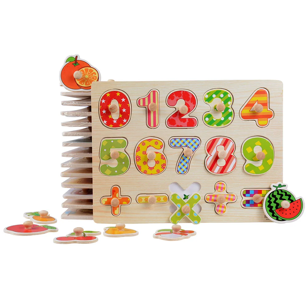 Детские игрушки Монтессори Деревянные головоломки/ручной захват доска набор