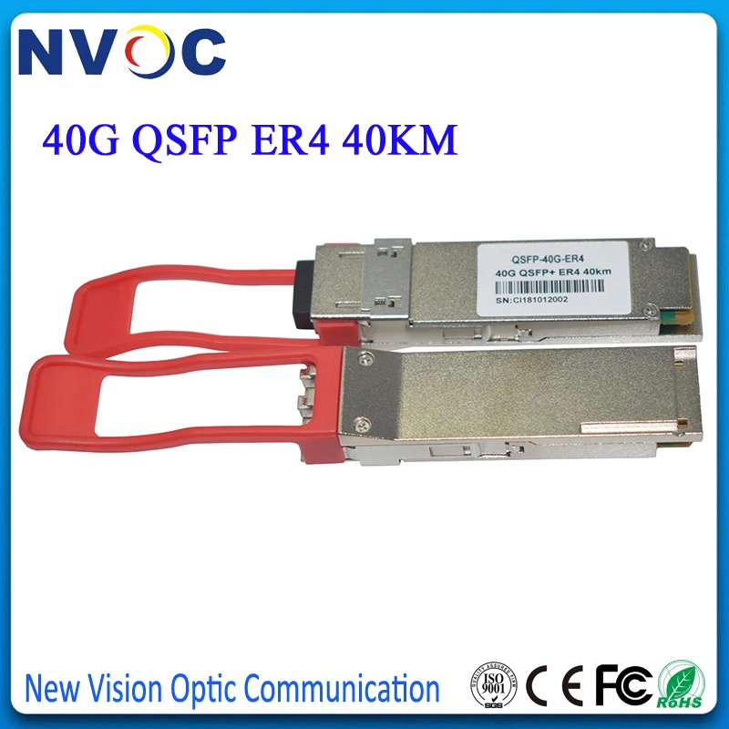 Бесплатная доставка 40G базовый оптический трансивер QSFP + ER4 40 км Дуплексный