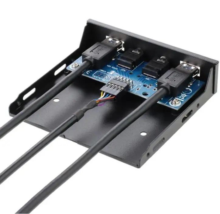 LBSC USB3.0/20Pin USB3.0*2+ audio interface Desktop computer floppy drive panel | Электроника