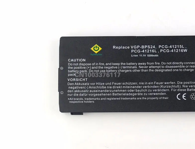 4400 мАч 11,1 В Аккумулятор для ноутбука sony VGP-BPS24 VGP-BPL24 BPS24 BPL24 VGP для VAIO SA/SB/SC/SD/SE VPCSA/VPCSB/VPCSC/VPCSD/VPCSE