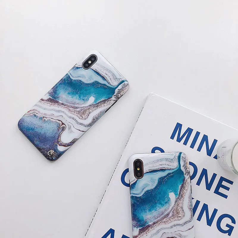 Цветной чехол для телефона Boucho iphone XS MAX XR X задняя крышка милые чехлы с абстрактным